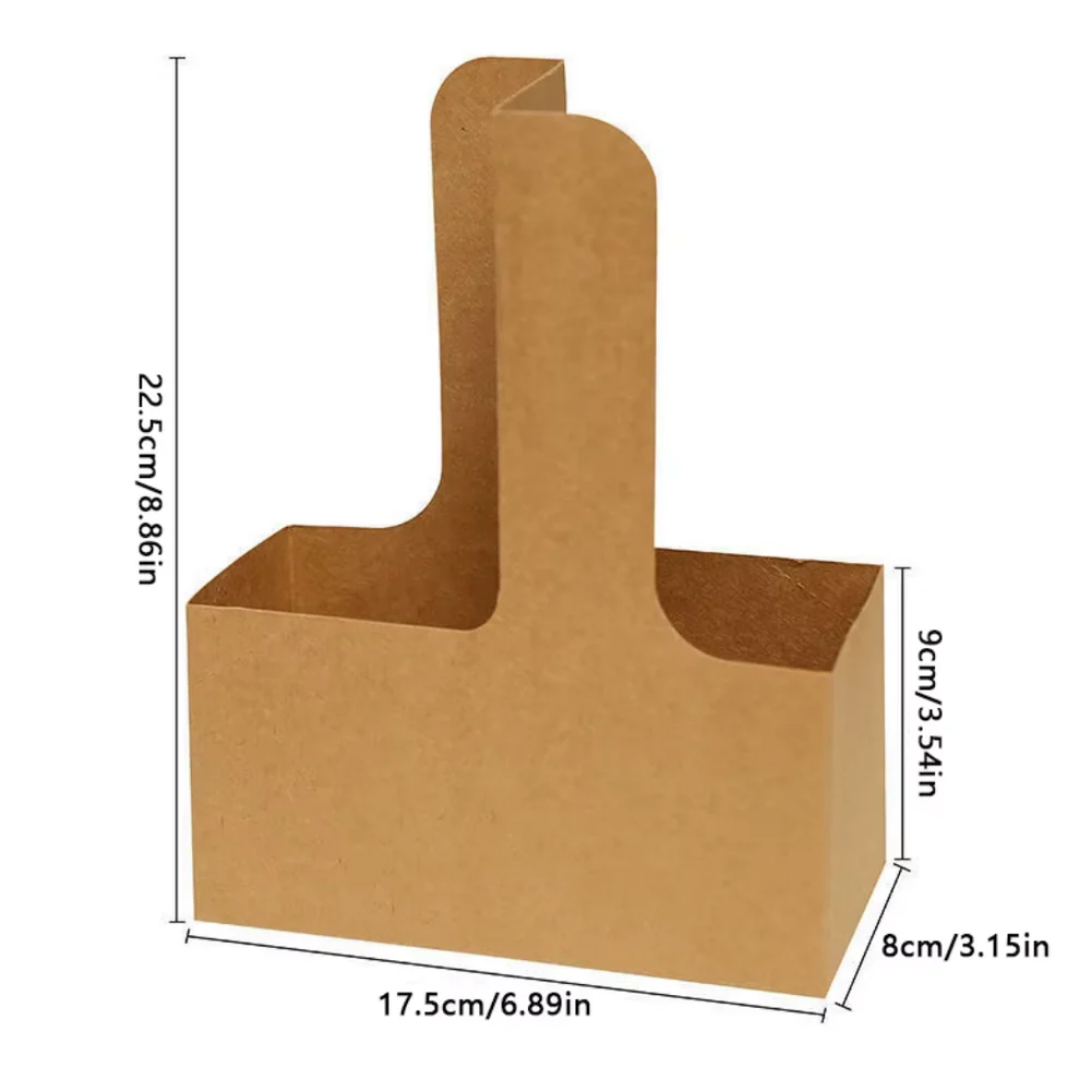 Cesta Porta Café Kraft para Flores x10