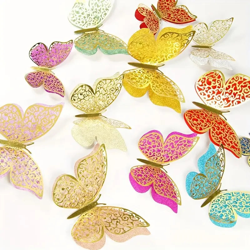 Mariposas 3D de Colores x12