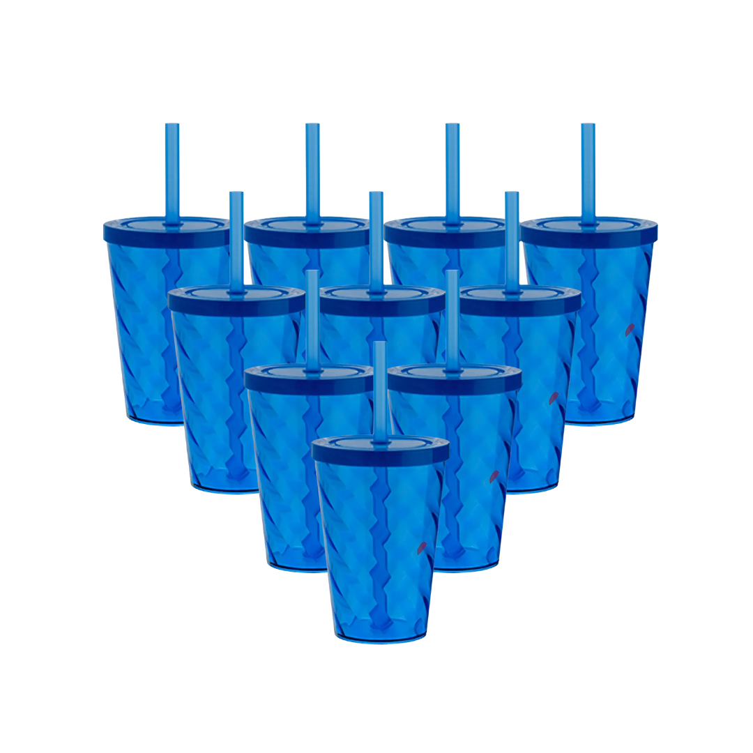 Vaso Twister Azul x12