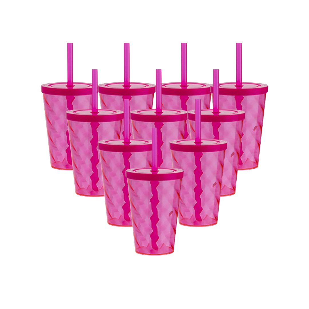 Vaso Twister Fucsia x12