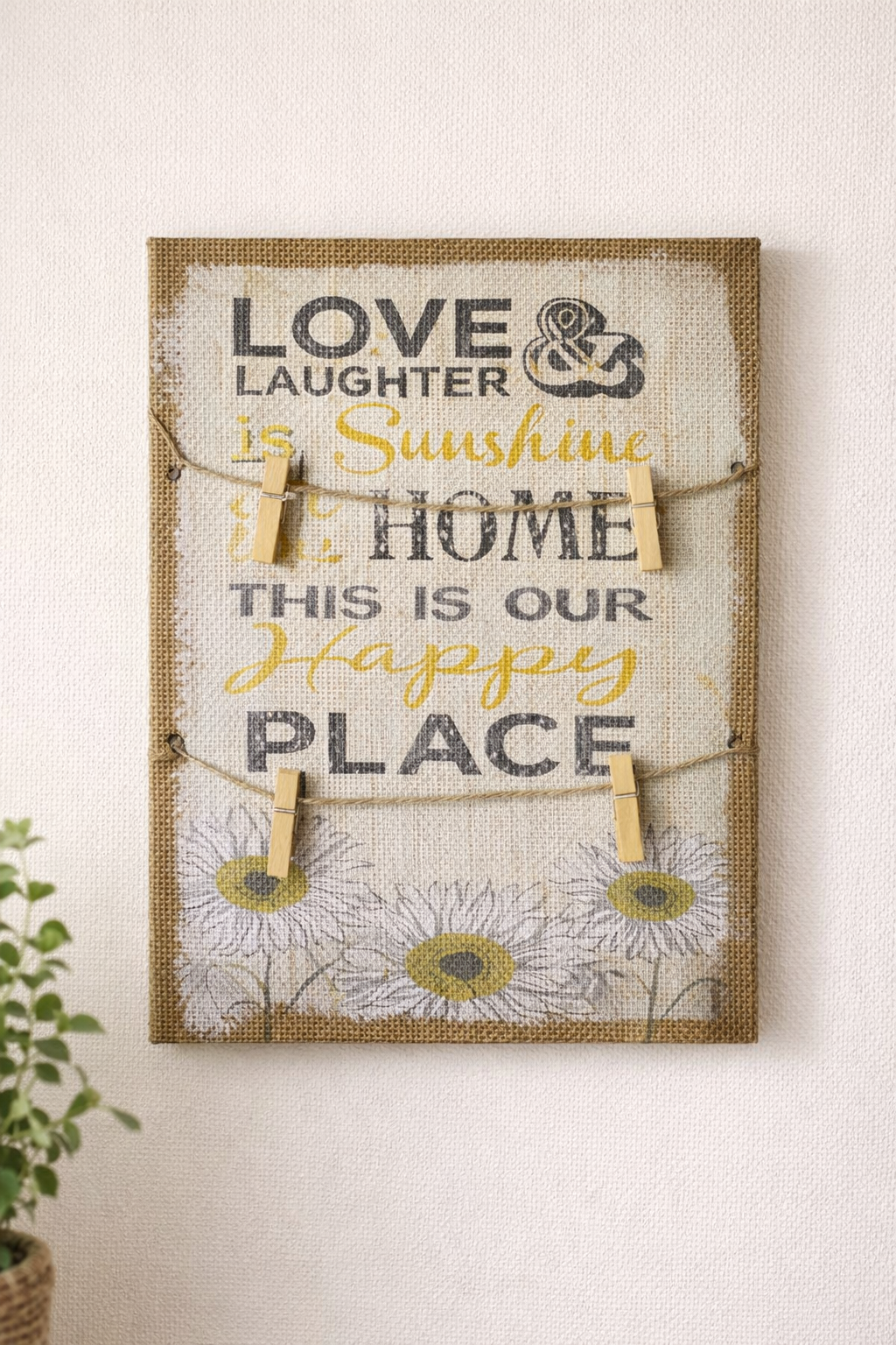 Cuadro Arpillera Love