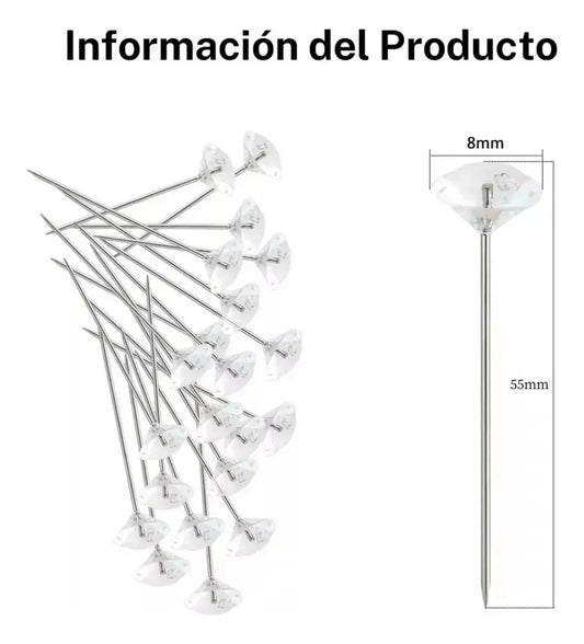 Mini alfiler de brillos para flores