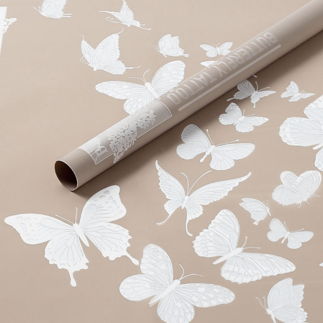 Papel Coreano Con Mariposas