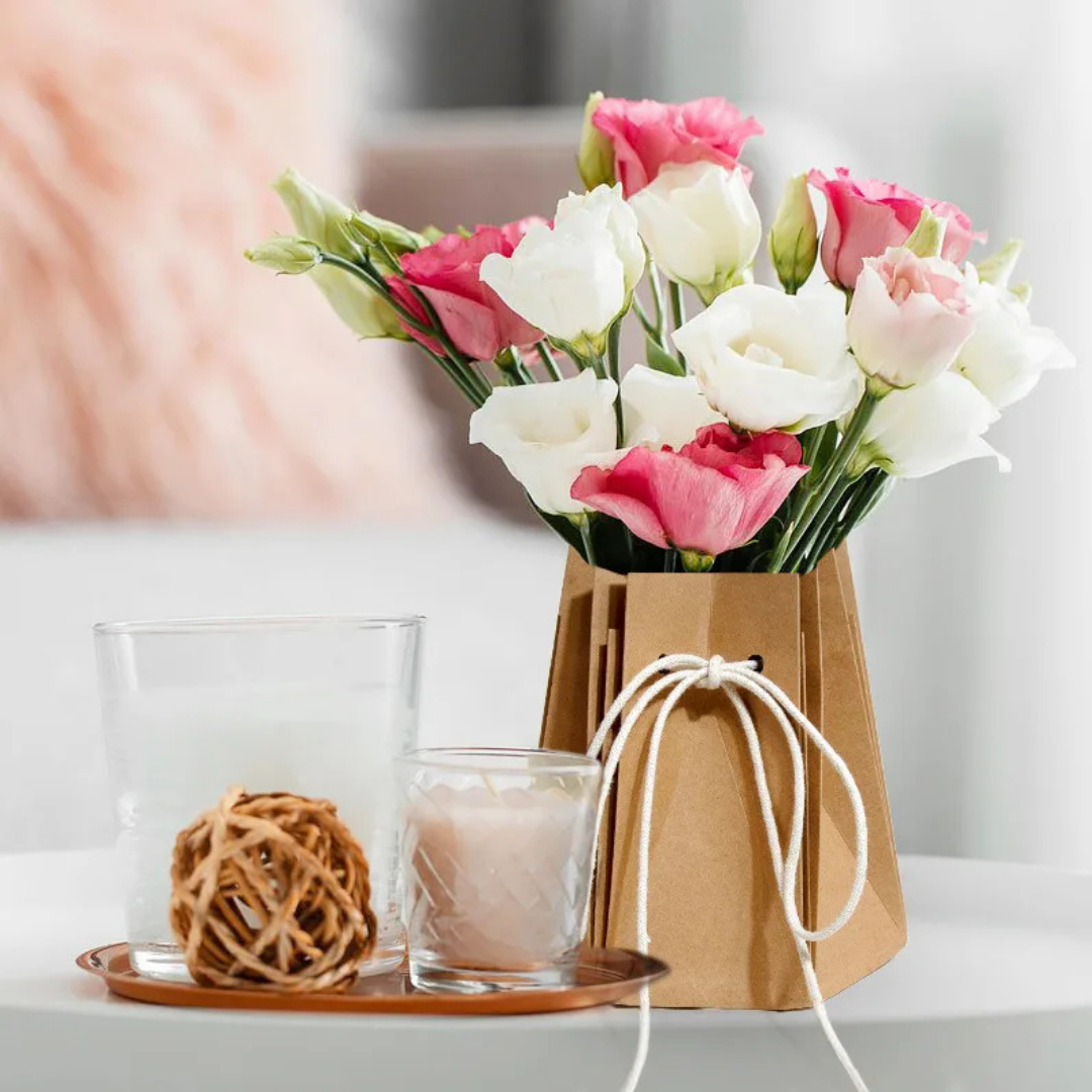 Cesta Origami para Flores x10