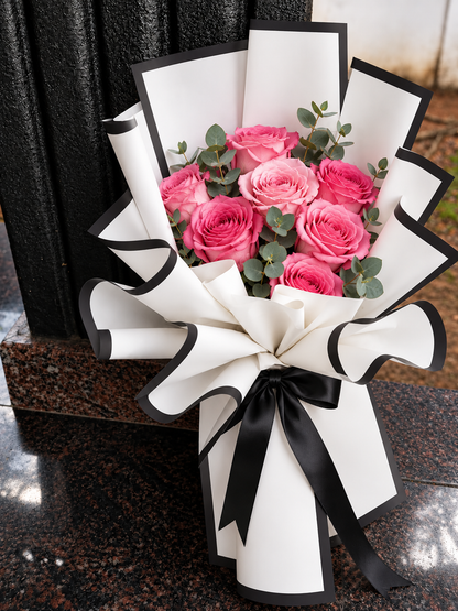 Papel Coreano Con Borde B y N