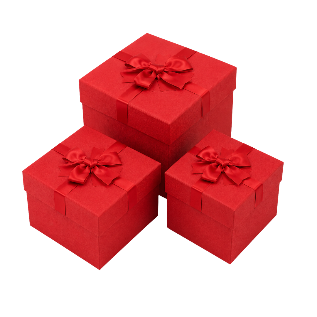 Set 3 Cajas Con Moña