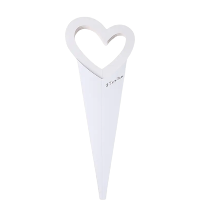Bolsa Cono Corazón Para Flores x10