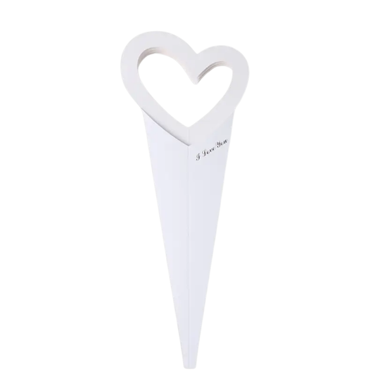 Bolsa Cono Corazón Para Flores x10