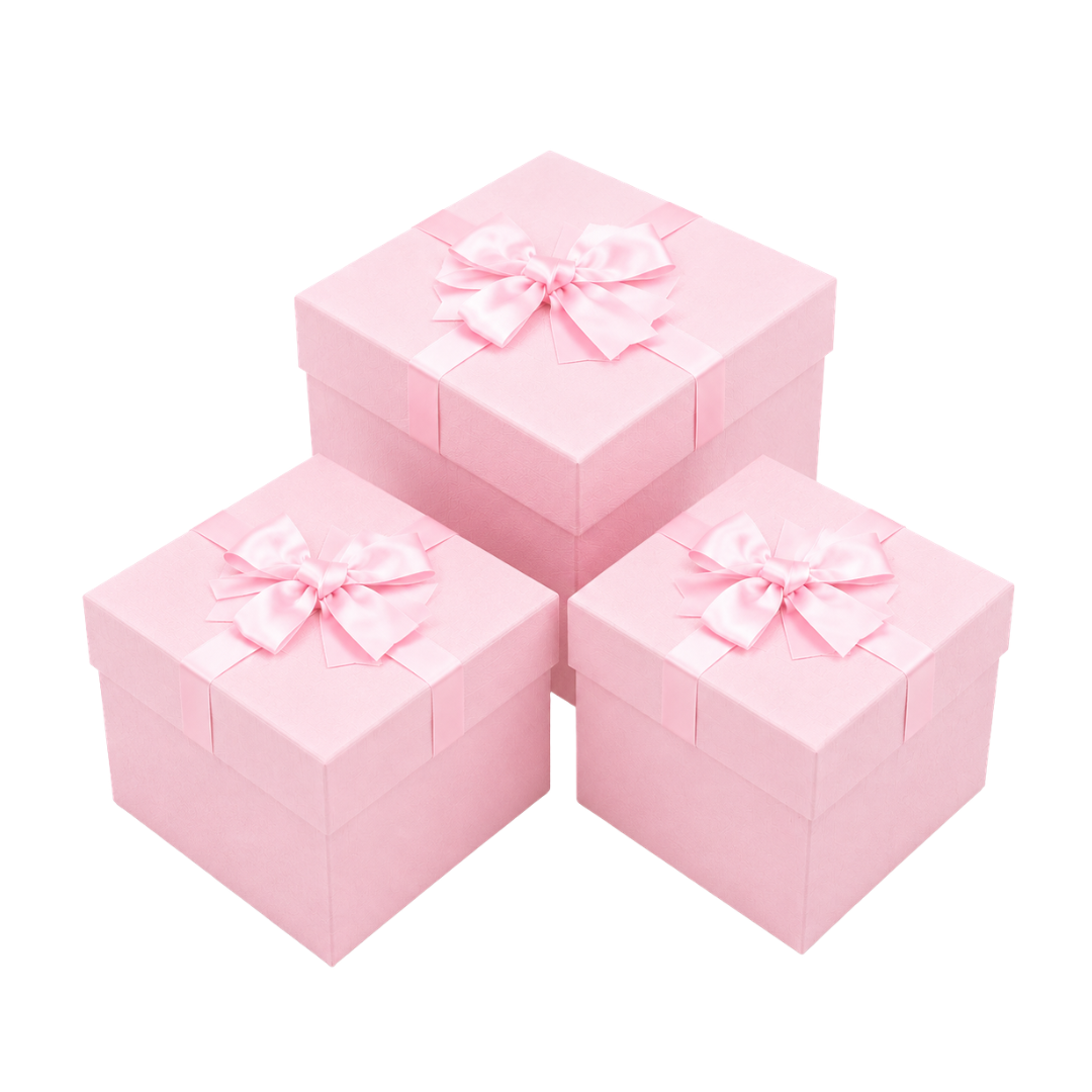 Set 3 Cajas Con Moña