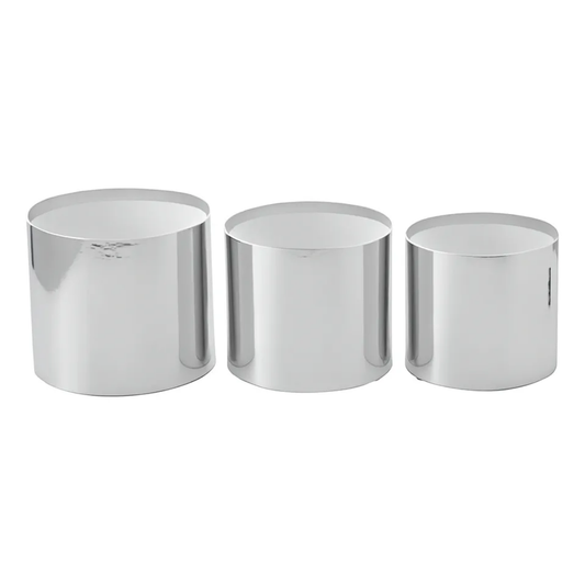 Set x3 Cajas cilíndricas metalizadas