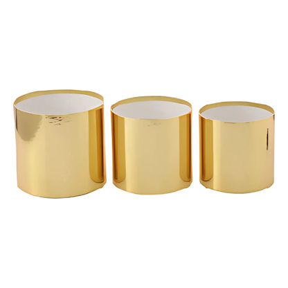Set x3 Cajas cilíndricas metalizadas