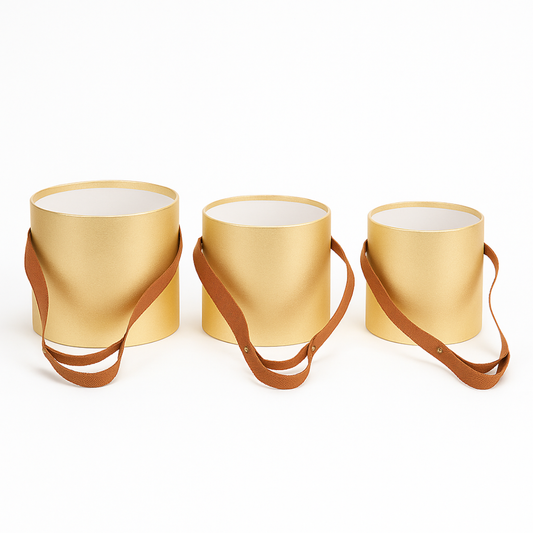 Set x3 Cajas cilíndricas Satinadas