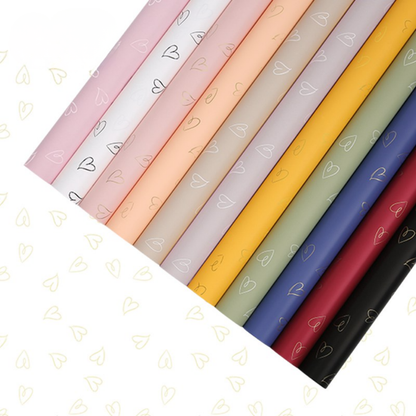 Papel Coreano Con Corazones Calados