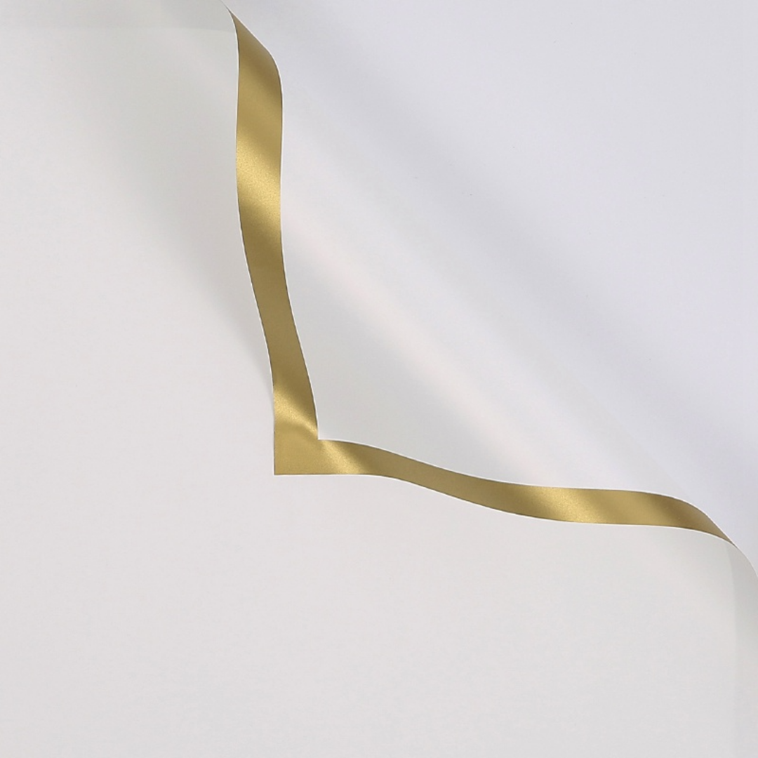 Papel Coreano Con Borde Dorado