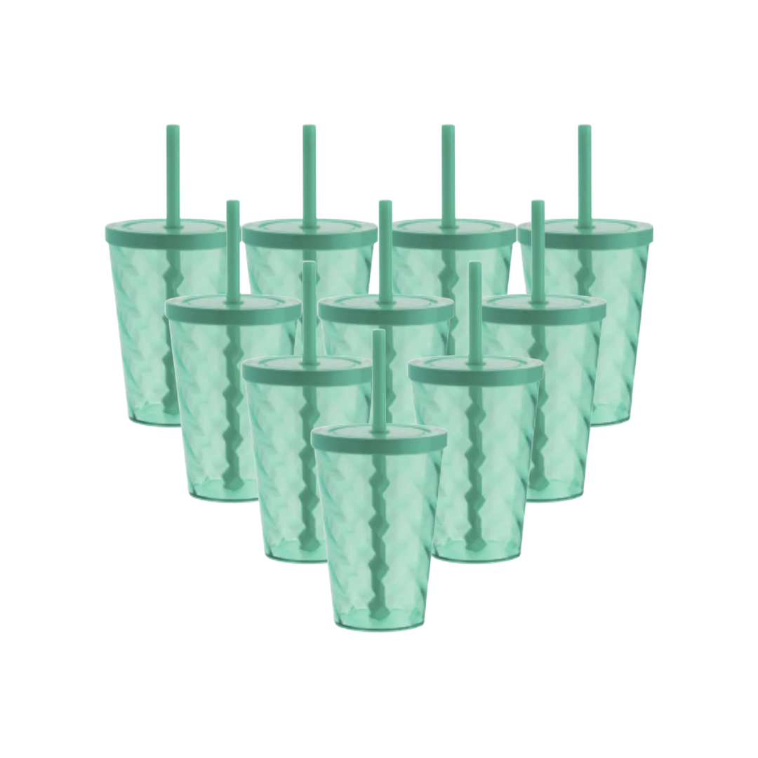 Vaso Twister Verde Agua x12