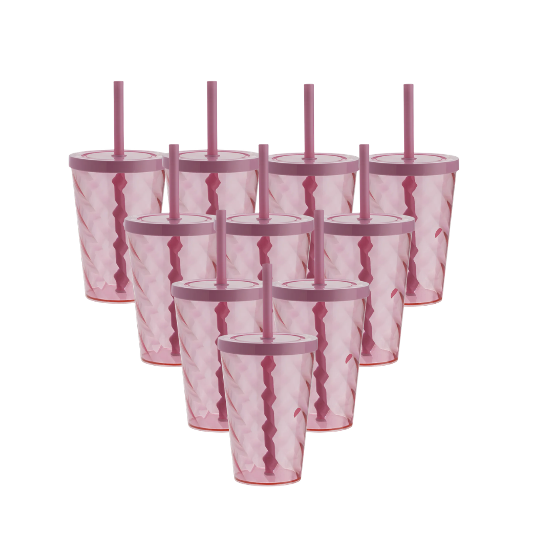 Vaso Twister Rosa x12