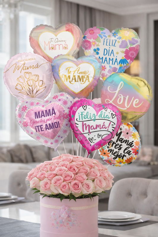 Globos 40cm Mamá x6