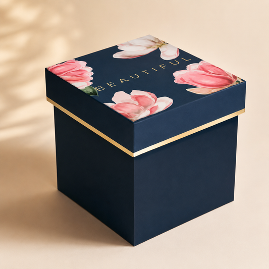 Caja Cubo De Regalo Magnolia