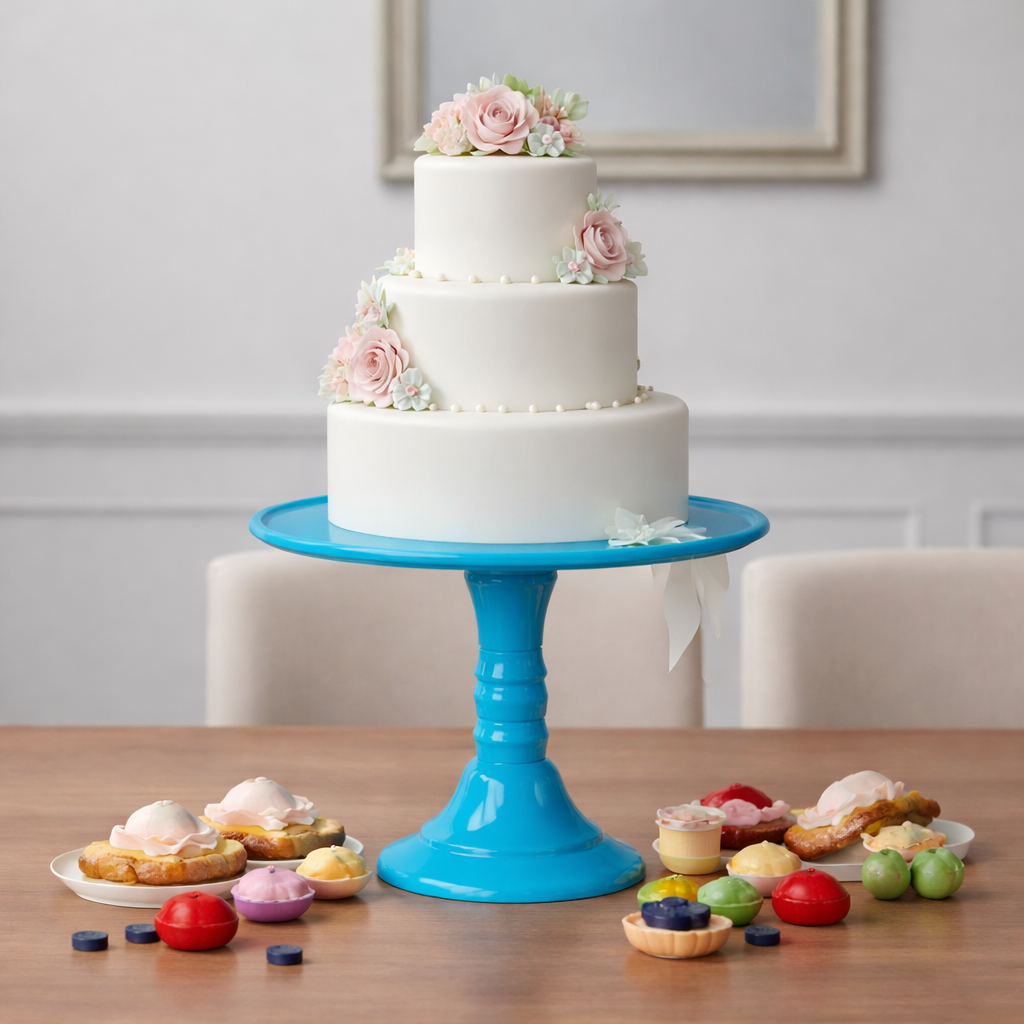 Soporte de Torta 32cm Celeste