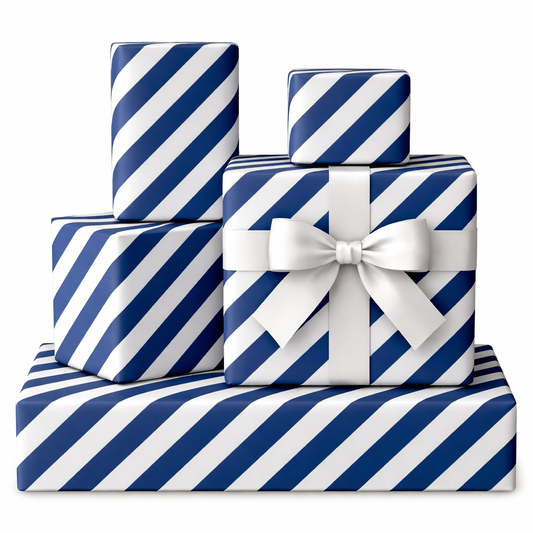 Papel de Regalo Rayas Azules