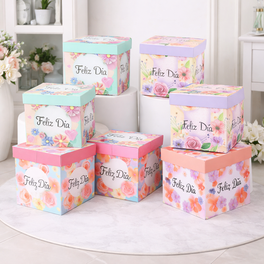 Cajas de Regalo Felíz Día x6