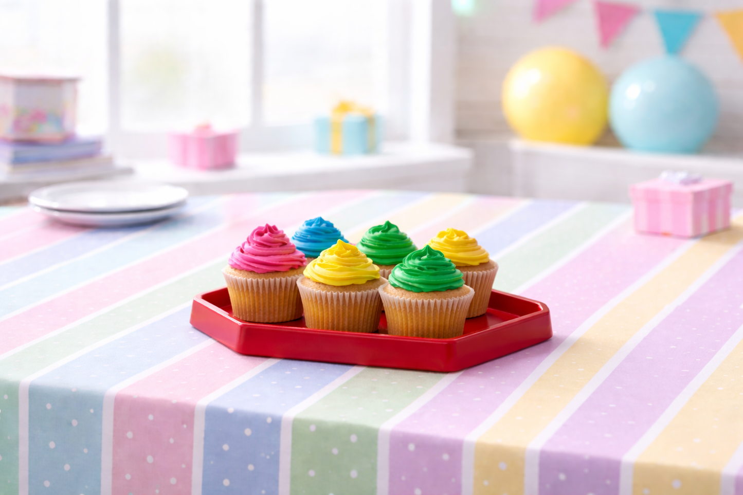 Bandeja Hexagonal Roja