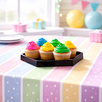 Bandeja Hexagonal Negro