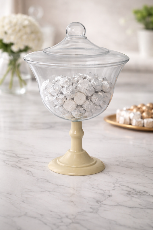 Caramelera Con Tapa Crema