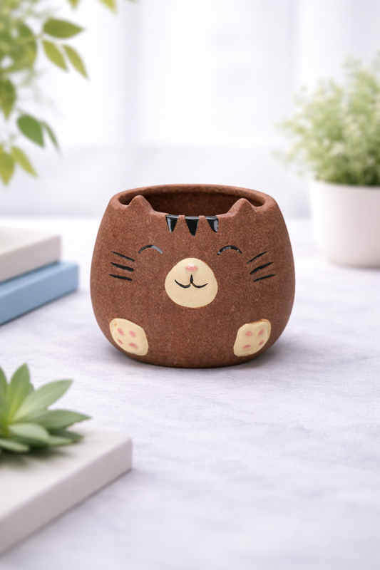Mini Maceta Gato Café
