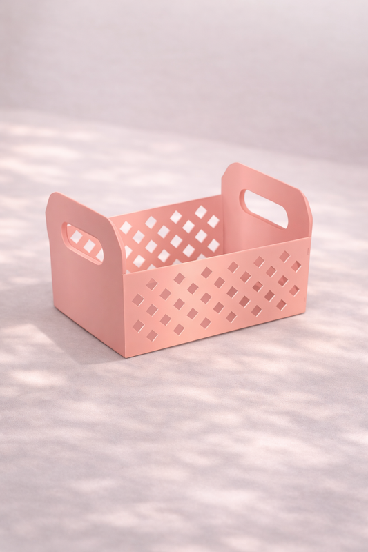 Cesta Con Asa Rosa Gold G x10