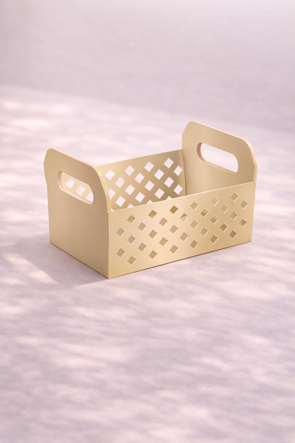 Cesta Con Asa Dorada  M x10