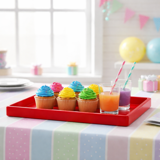 Bandeja Rectangular Roja