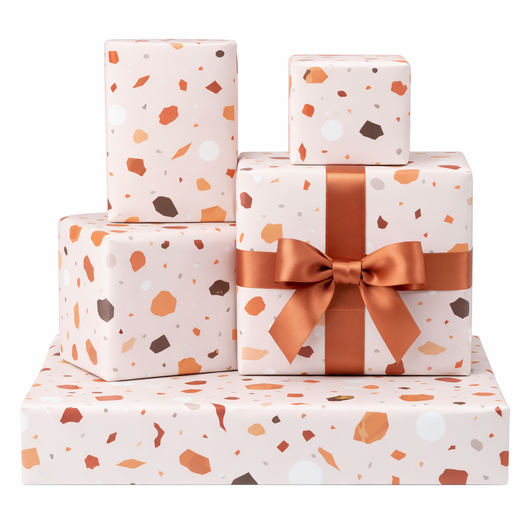 Papel de Regalo Terrazo Rosa