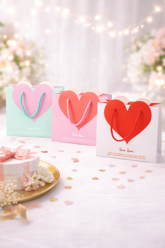 Bolsas de Regalo Corazón Grande x12