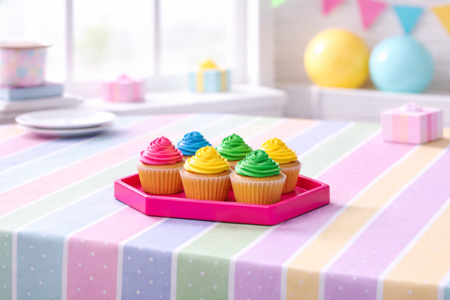 Bandeja Hexagonal Fucsia