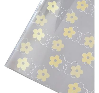 Papel Celofán Flores Amarillas