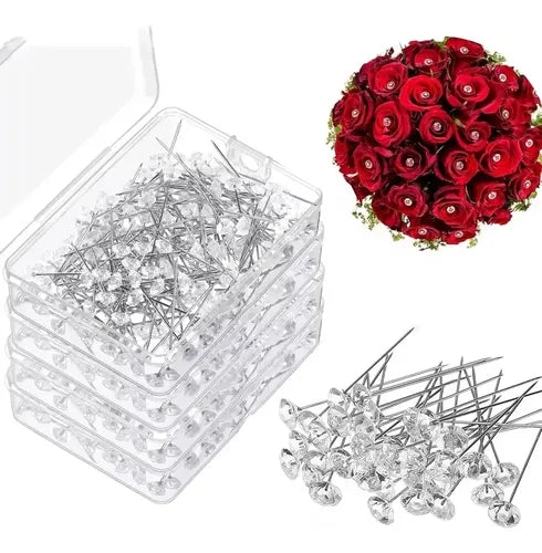 Mini  alfiler de brillos para flores