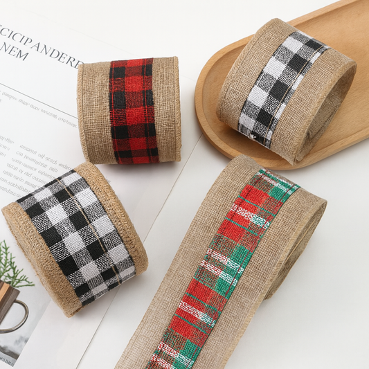 Cinta Arpillera Cuadrille x6