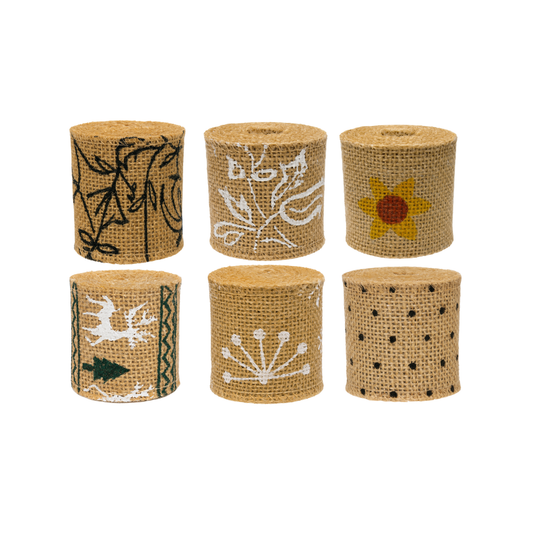 Cinta Arpillera Con Diseño x6