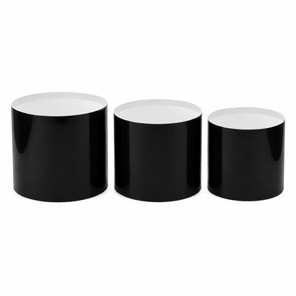 Set x3 Cajas cilíndricas metalizadas