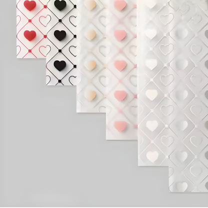 Papel Celofán Coreano Corazones