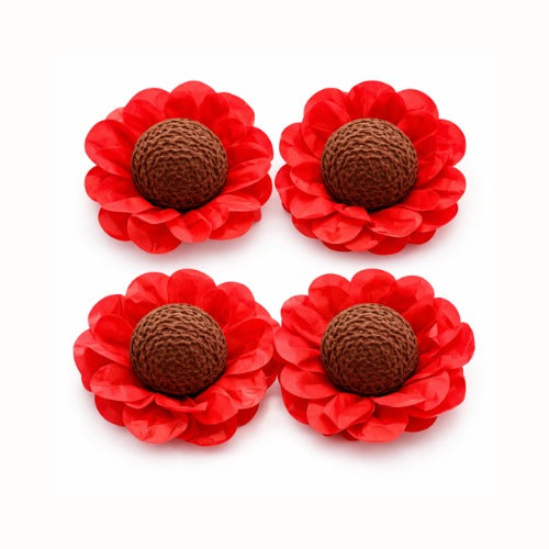 Base Pirotin Flor Nena Rojo