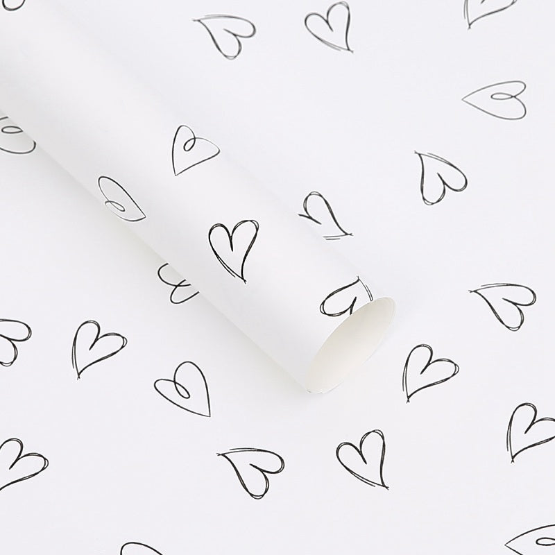 Papel Coreano Con Corazones Calados