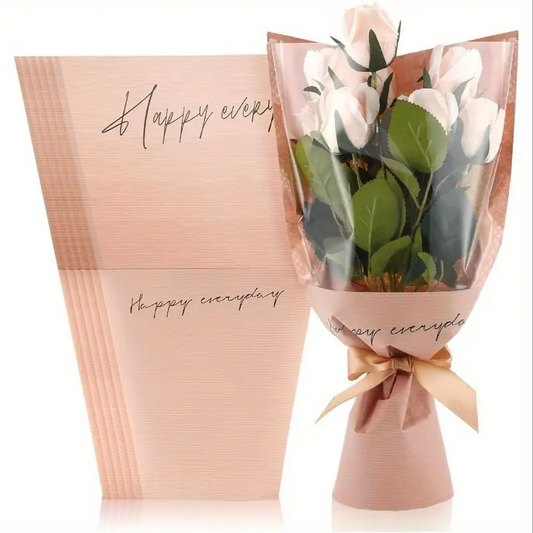 Cono Kraft Impermeable Para Flores x20