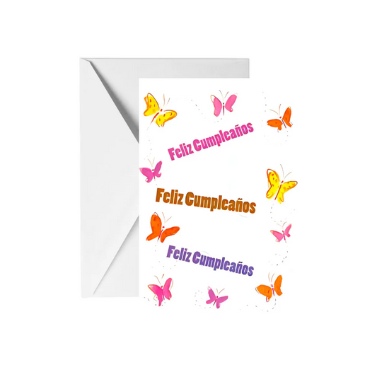Tarjeta Feliz Cumpleaños Mariposas