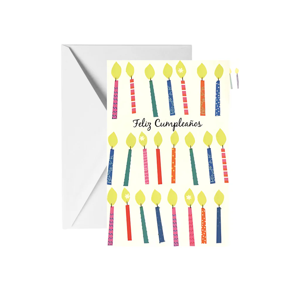 Tarjeta Feliz Cumpleaños Velitas