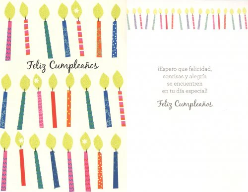 Tarjeta Feliz Cumpleaños Velitas