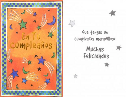 Tarjeta Feliz Cumpleaños Estrellas
