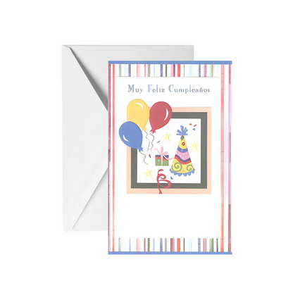 Tarjeta Cumpleaños Globitos