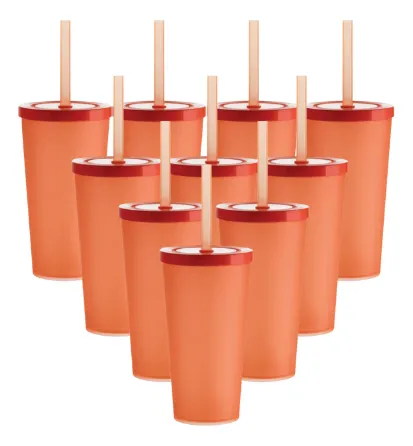 Vaso Twister Naranja x12